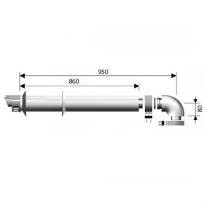 Ariston Kondenzációs Vízszintes Kivezető Készlet 60/100-as 3318073