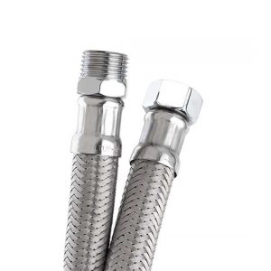Flexibilis bekötőcső vízre,1/2" holl. - 1/2" KM - 20 cm (KB)