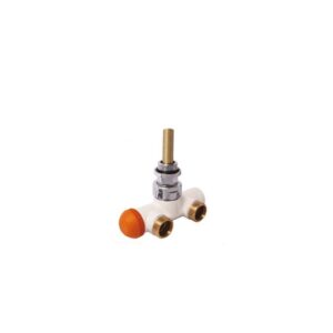 Herz VUA-50 Design Fehér lándzsás radiátorszelep 100% kétcsöves sarok jobb 50mm M28