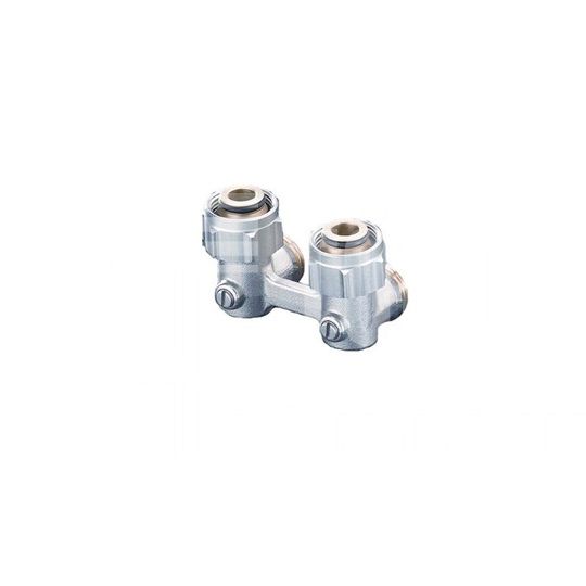 Oventrop Multiflex F kétcsöves fűtőtest-csatlakozás ZB, sarok, 3/4" hollandi x 3/4" km, sárgaréz, nikkelezett - Image 3