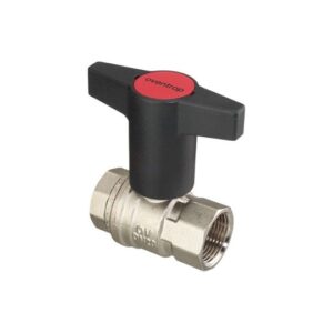Oventrop Optibal golyóscsap, DN15, 1/2" bb, PN16, műanyag fogantyúval, sárgaréz