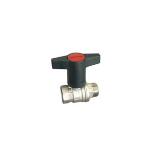 Oventrop Optibal golyóscsap, DN15, 1/2" kb, fix, PN20, PN16, műanyag fogantyúval, sárgaréz