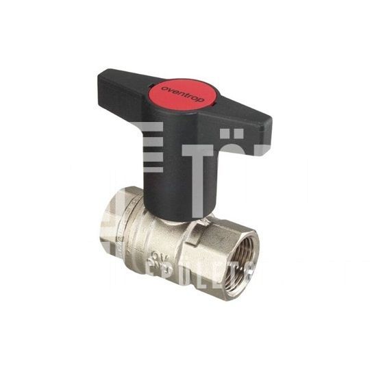 Oventrop Optibal golyóscsap, DN20, 3/4" bb, PN16, műanyag fogantyúval, sárgaréz