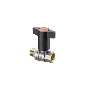 Oventrop Optibal golyóscsap, DN20, 3/4" kb, fix, PN20, PN16, műanyag fogantyúval, sárgaréz