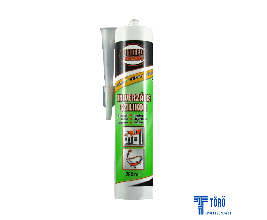United Sealants Univerzális szilikon 280ML (Szaniter-Fehér)